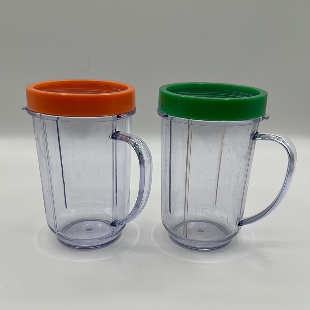 Magic Bullet 16-ounce orange and green replacement cups